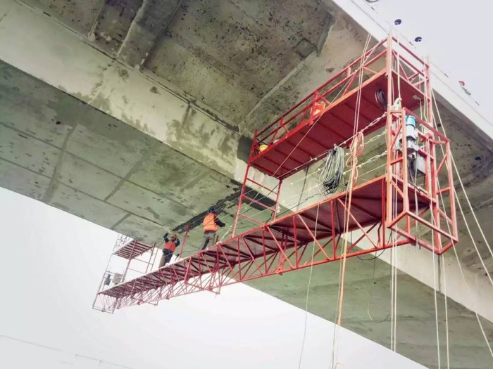 Bridge suspended platform